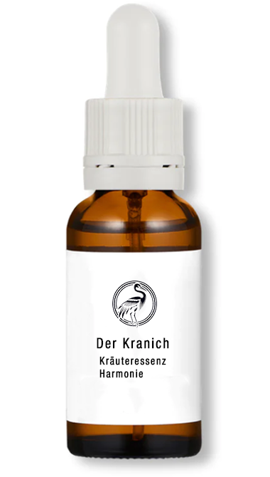 Der Kranich - Behälter mit Etikett